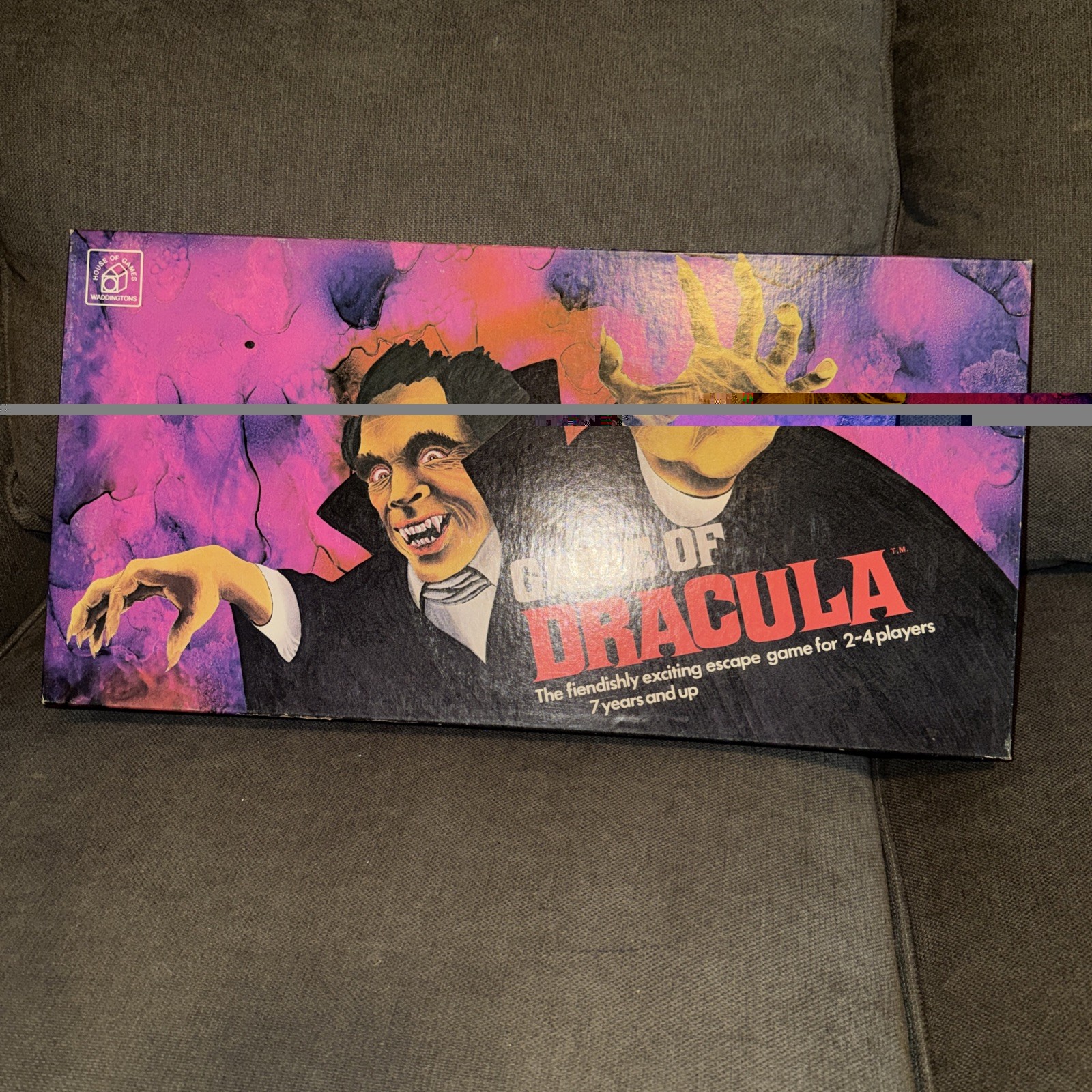 1978 Waddingtons House of Games Dracula Board Game Complete w/Instructions, Mask