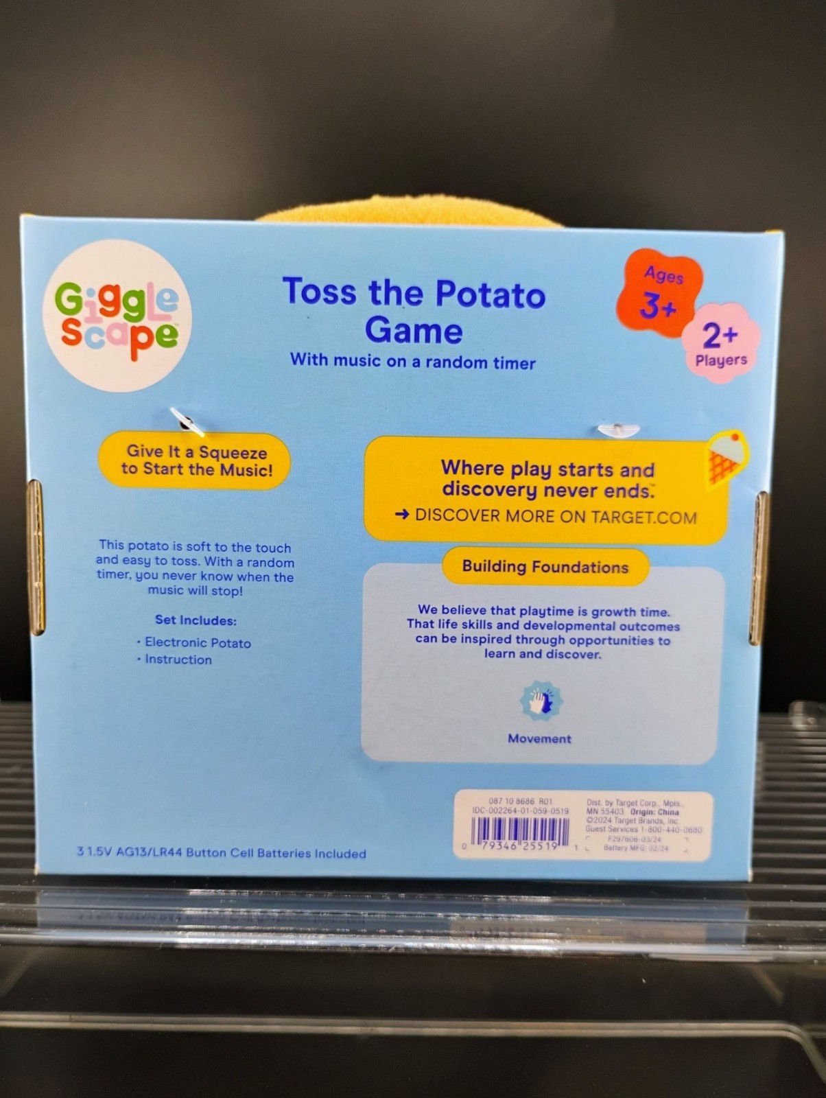Toss The Potato Game With Music & Random Timer GiggleScape Ages 3+