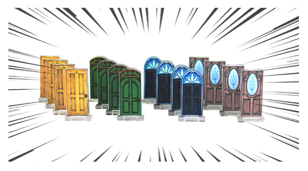 Arkham Horror Acrylic Door Upgrade Kit for Mansions of Madness 4 Styles 16pc
