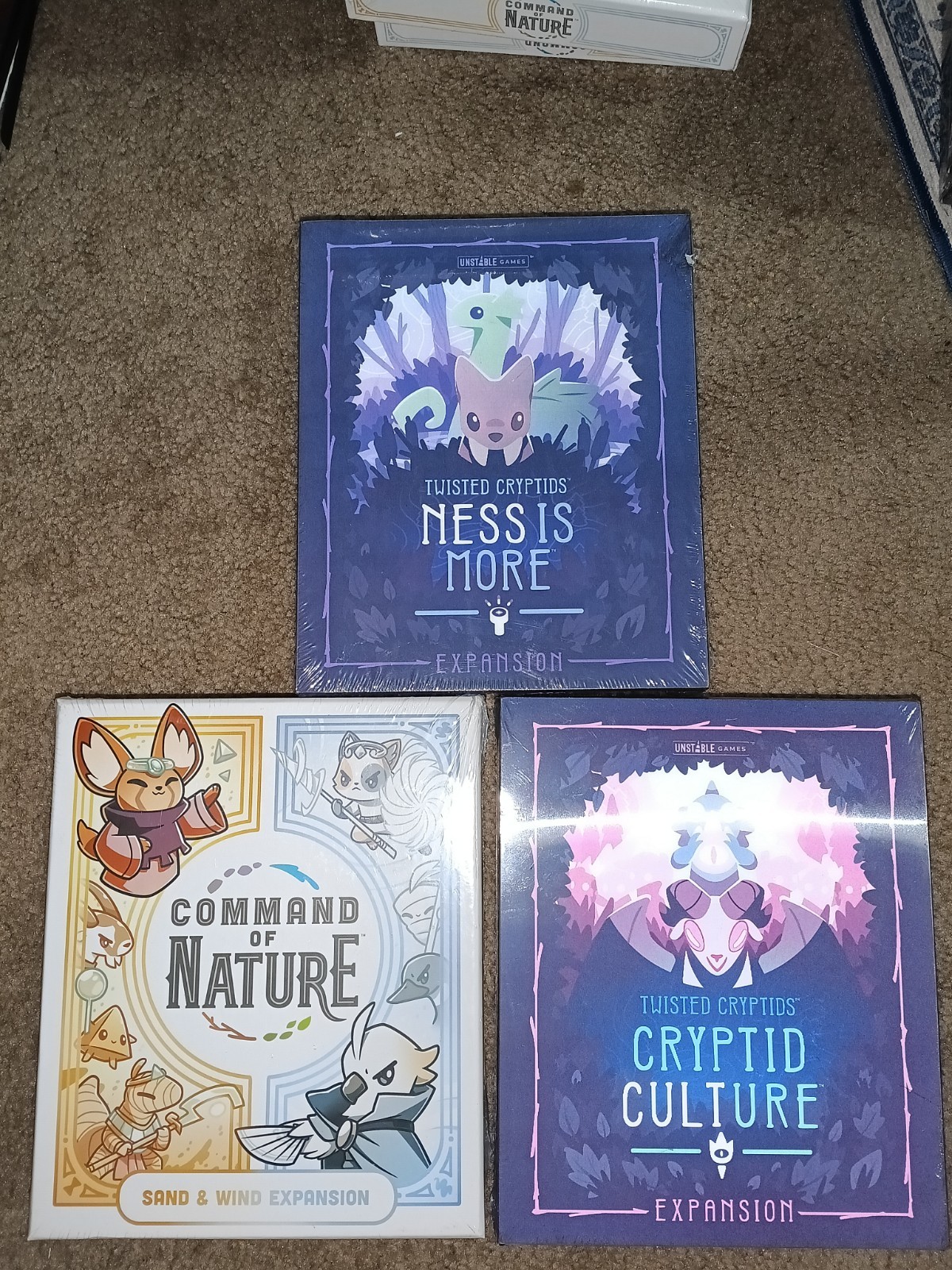 3x Unstable Games Twisted Cryptids Ness is More,And 2 More Packs Strategy Games