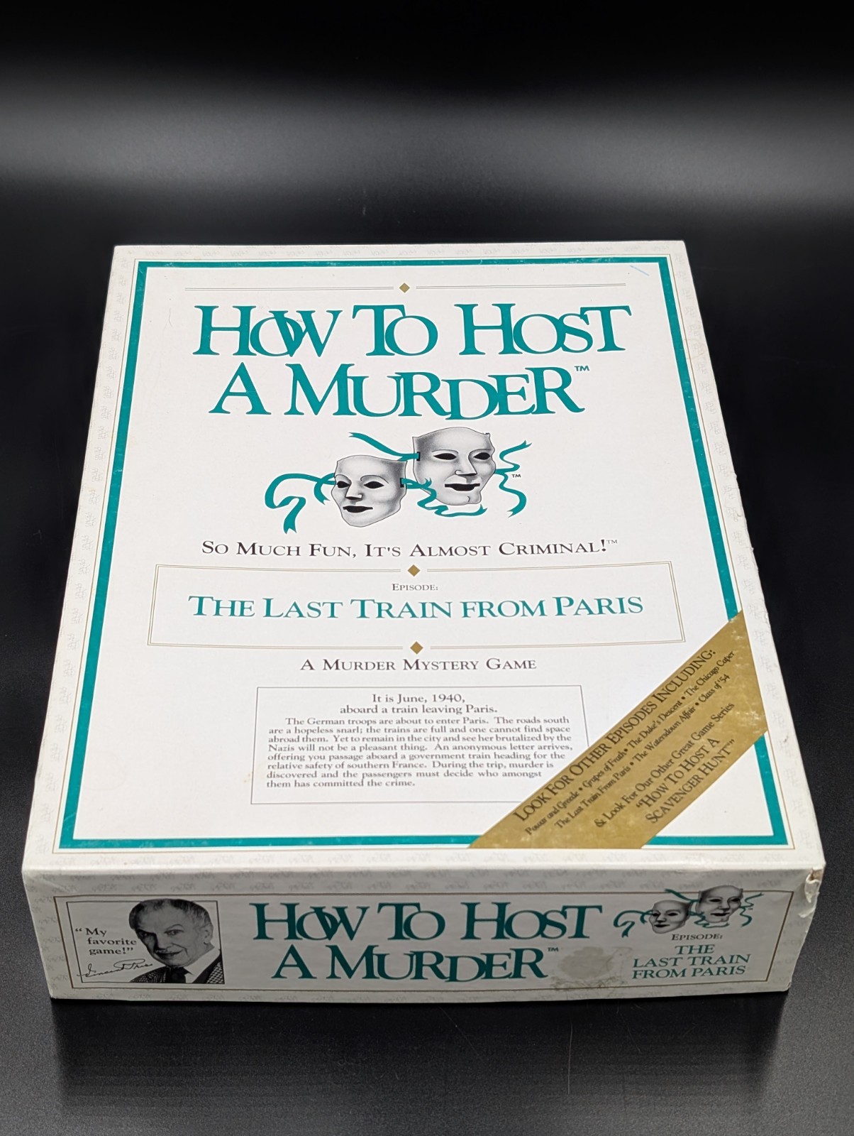 HOW TO HOST A MURDER Vintage 1985 THE LAST TRAIN FROM PARIS Game for 8 Adults
