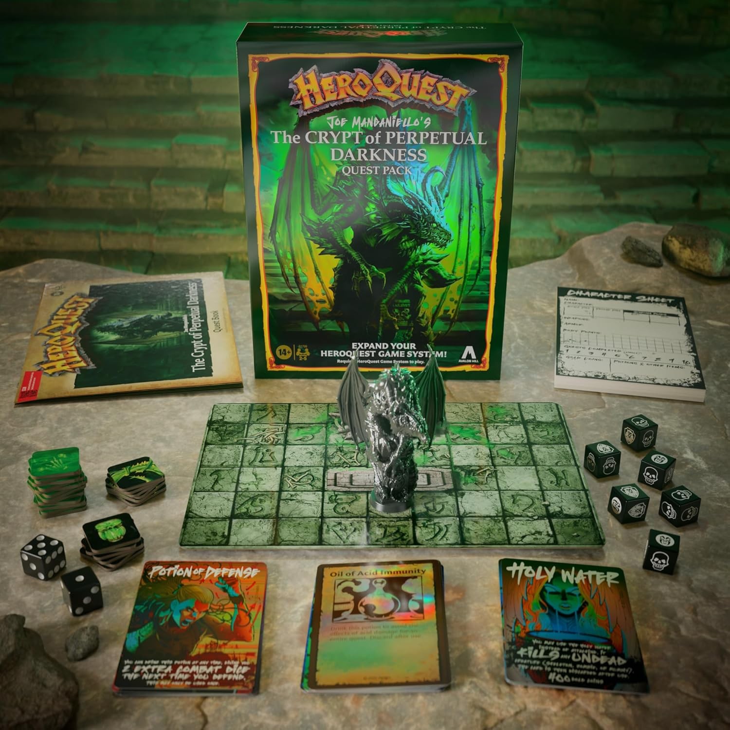 Avalon Hill HeroQuest Joe Manganiello’s The Crypt of Perpetual Darkness Quest Pa