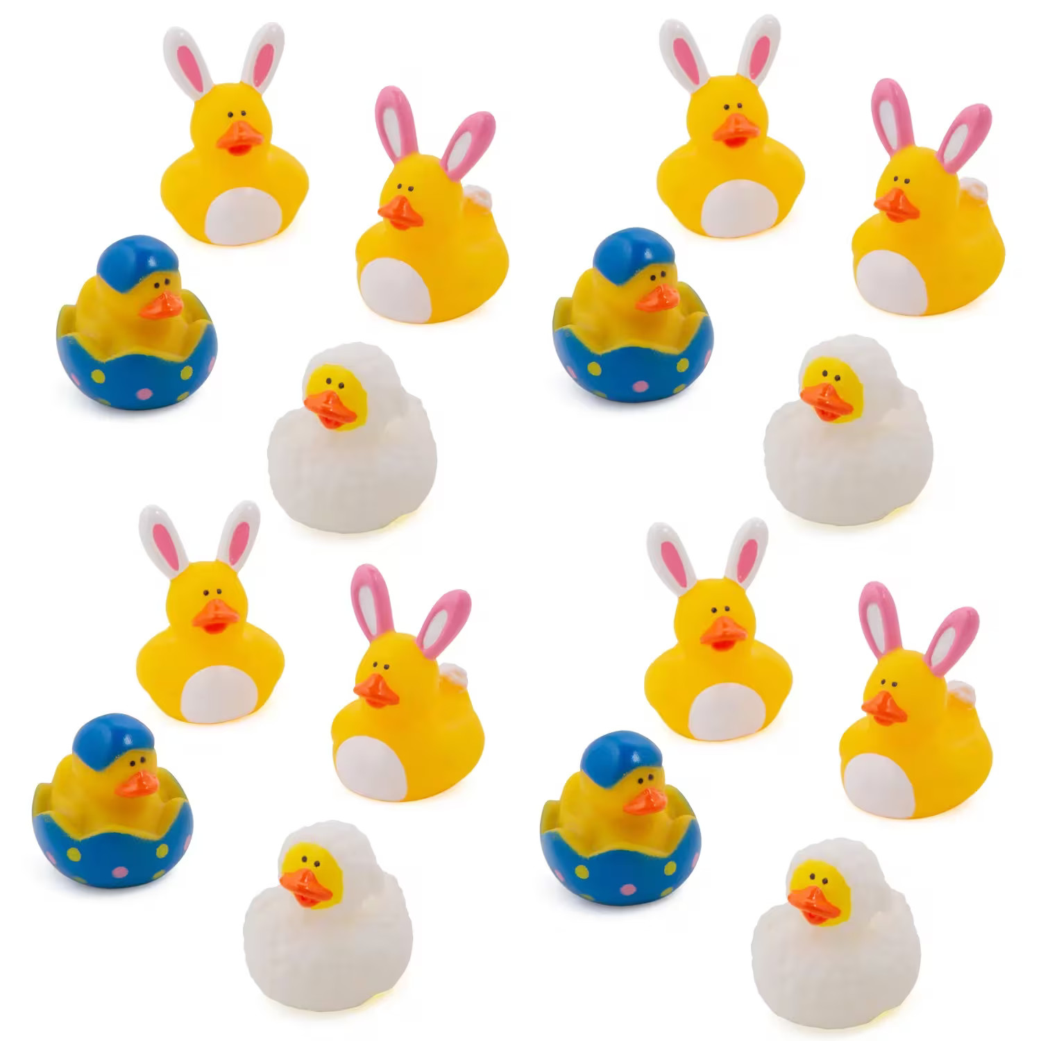 Adorable Easter Rubber Ducks – 120 Pc. for Egg Hunts and More