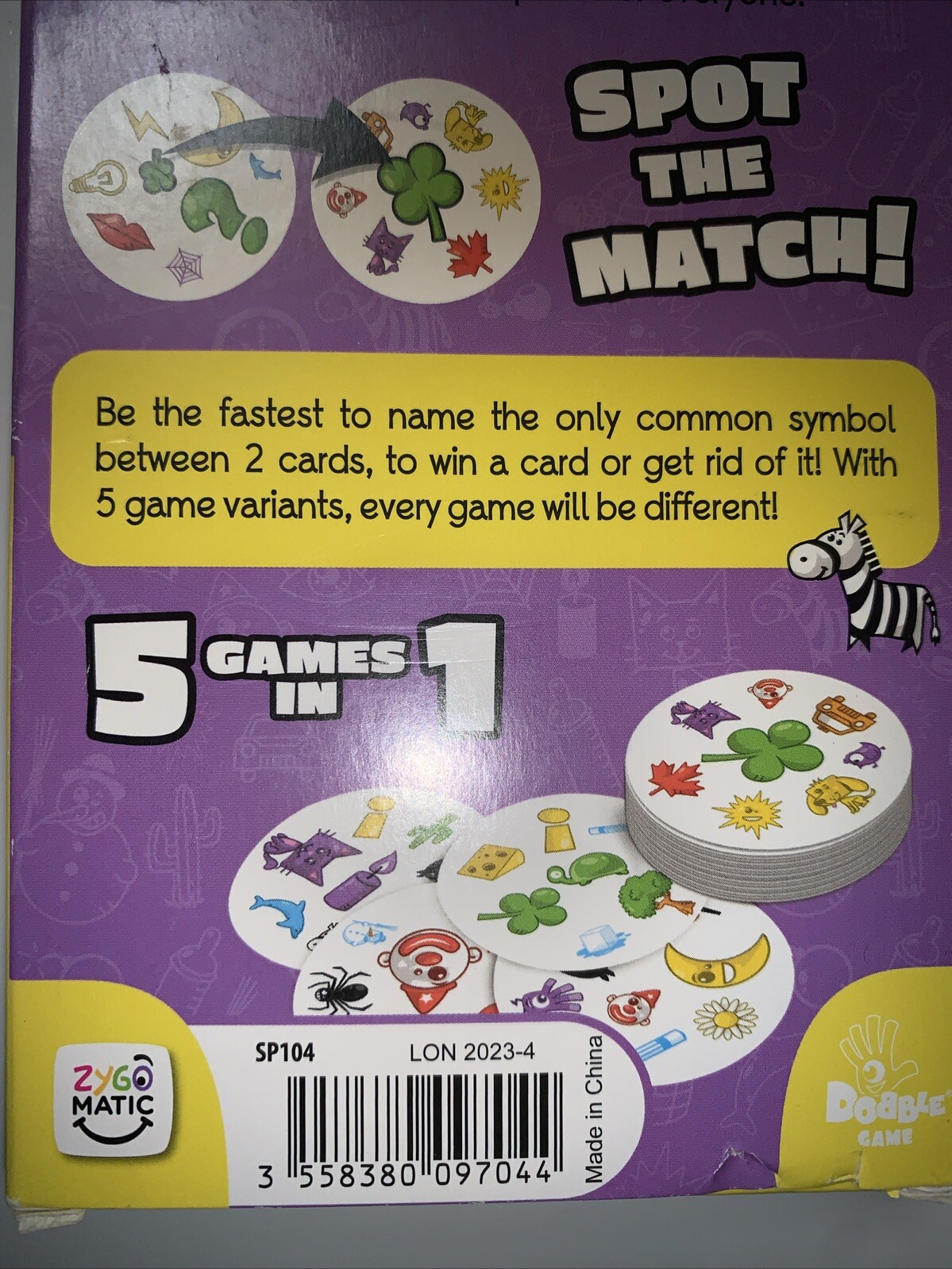 Classic Pocket Spot It! Eco-Blister Family Party Card Game Asmodee SP104 Dobble