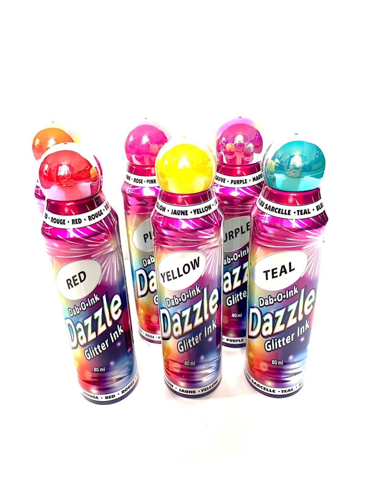 Bingo Daubers- Dazzle 3oz- Set of 6 Daubers- Six Different Assorted Colors