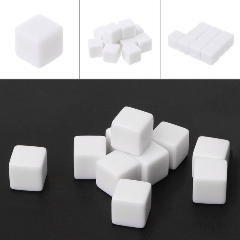 10Pcs D6 12mm Die Six Sided Table Gaming Blank For Role Playing Toys