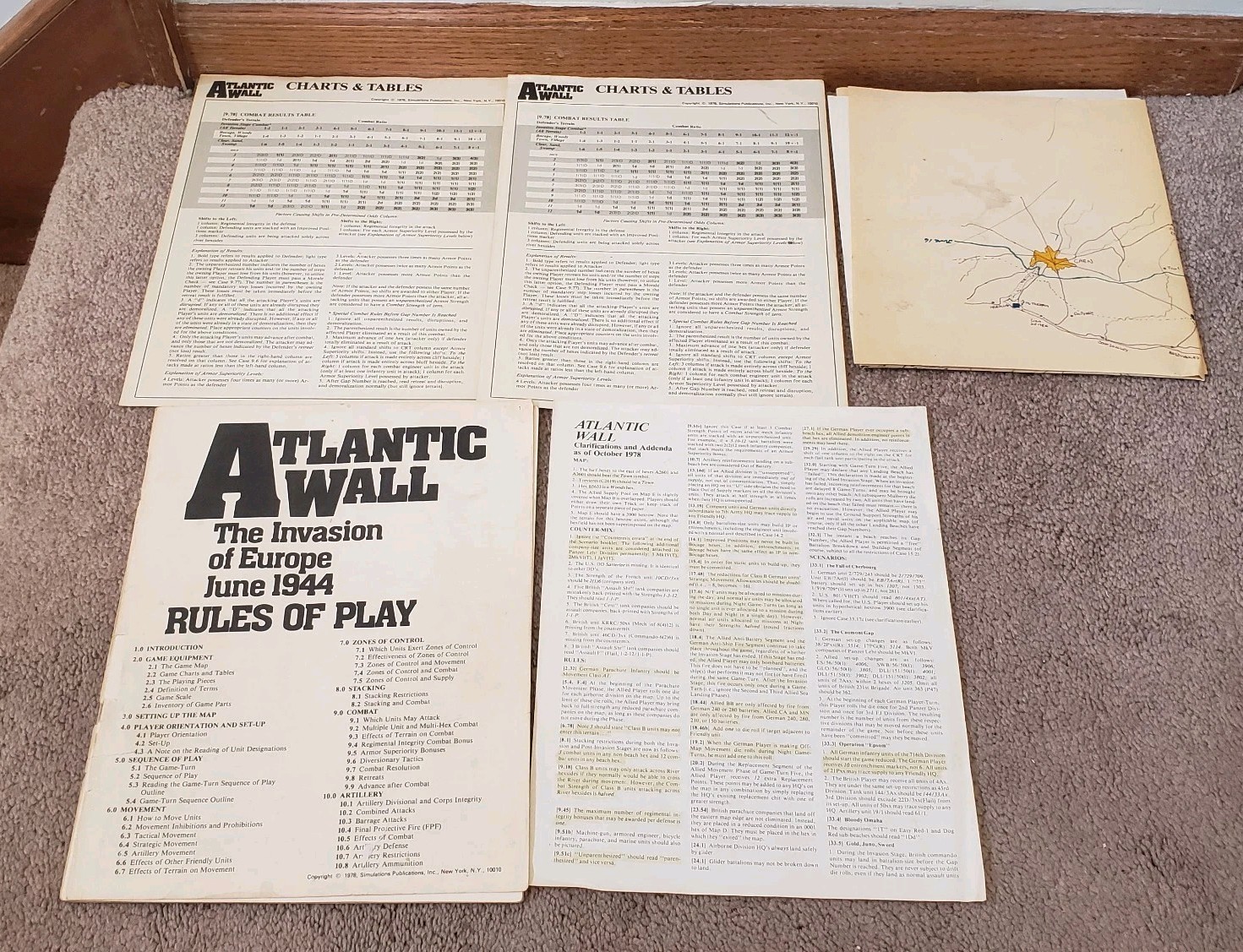 Atlantic Wall SPI Game, 1978, Punched