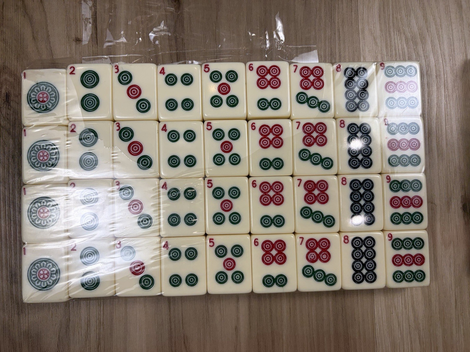 VTG Chinese Mahjong Set 144 Tiles Mah-Jong Game Carry Case Box Mahjong Mahjongg