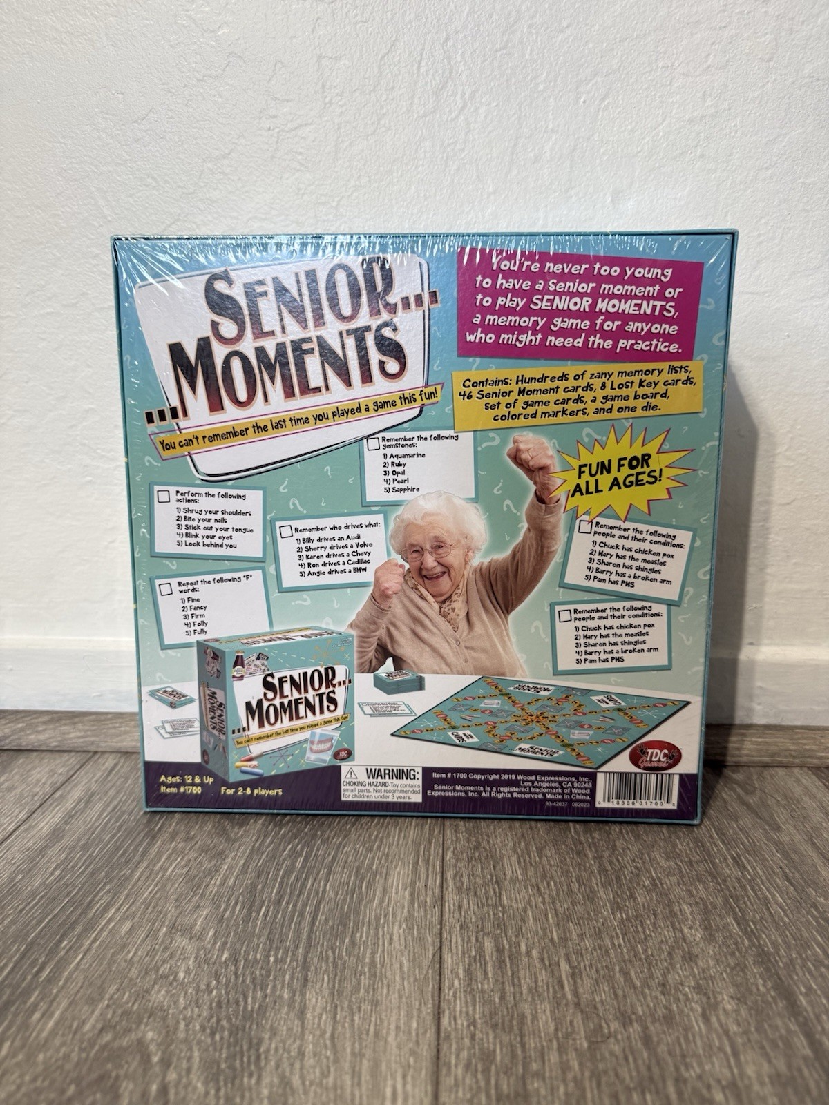 New TDC Games Senior Moments Memory Board Game #1700 2-8 Players Ages 12+