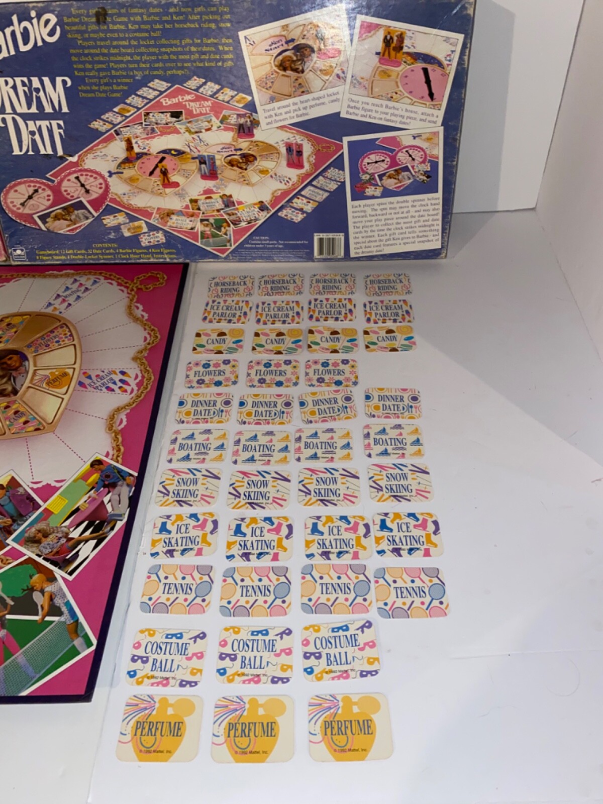 Vintage 1992 Barbie Dream Date Board Game Incomplete Play or Replacement Pieces