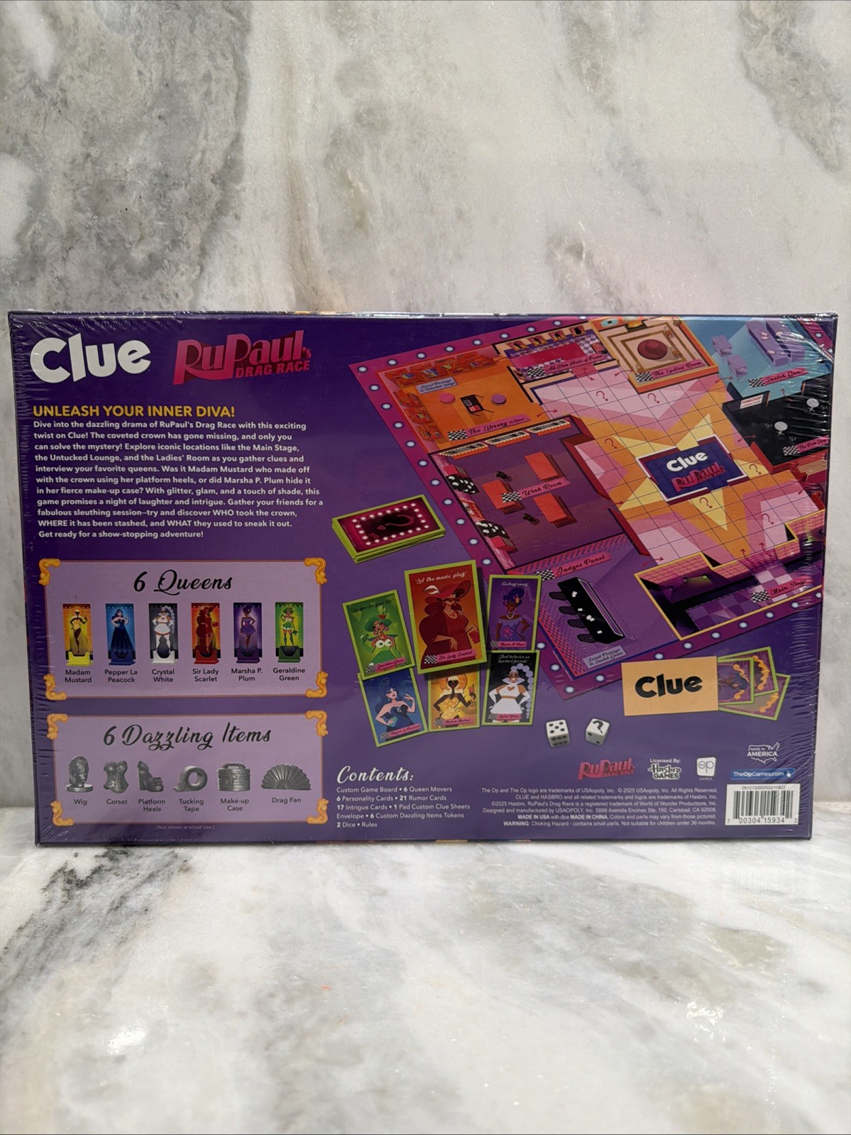 CLUE RuPaul’s Drag Race 2025 Edition USAopoly Hasbro NEW