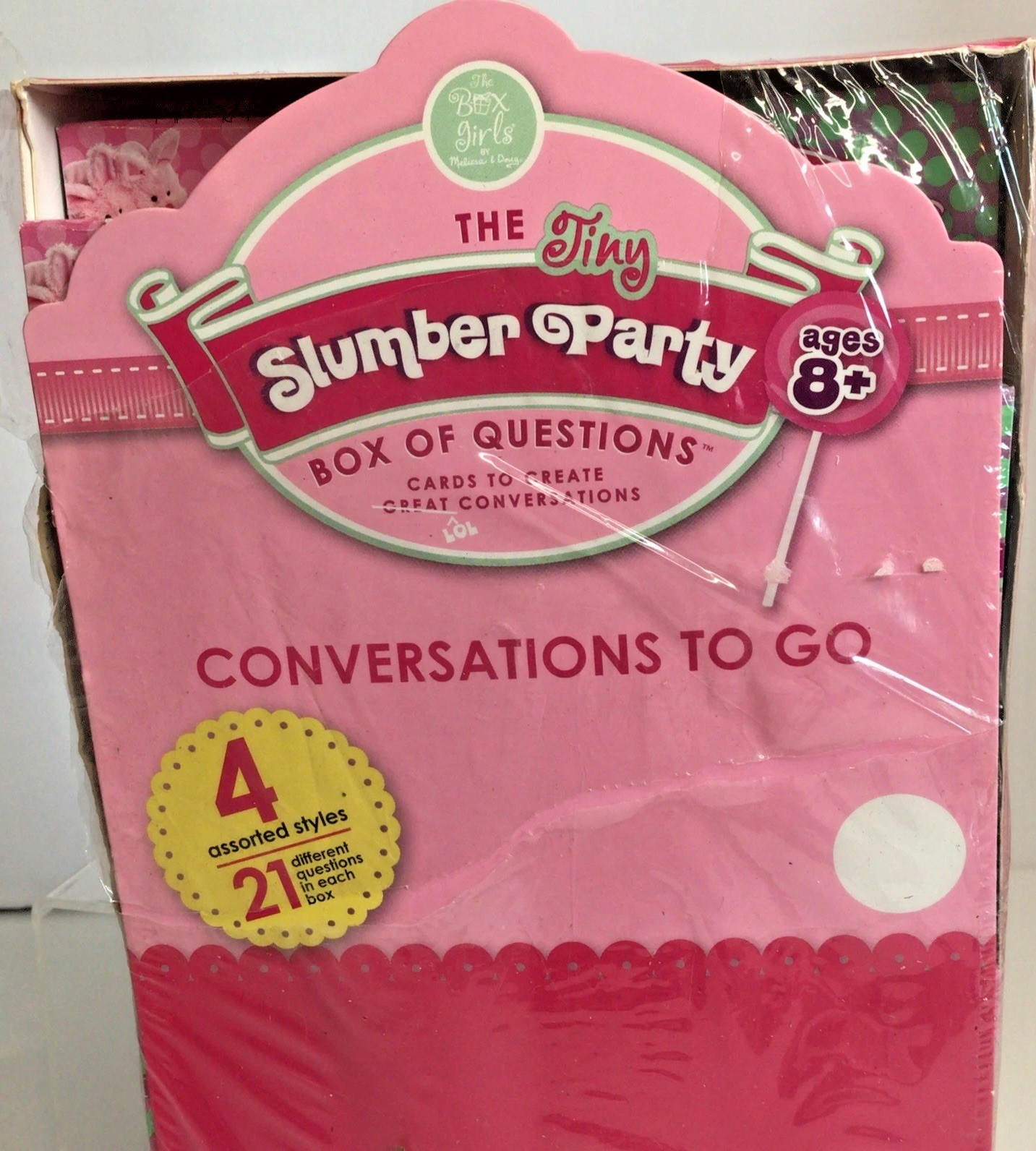 Slumber Party Game Tiny Box Of Questions Party Favors Melissa And Doug 46 Total