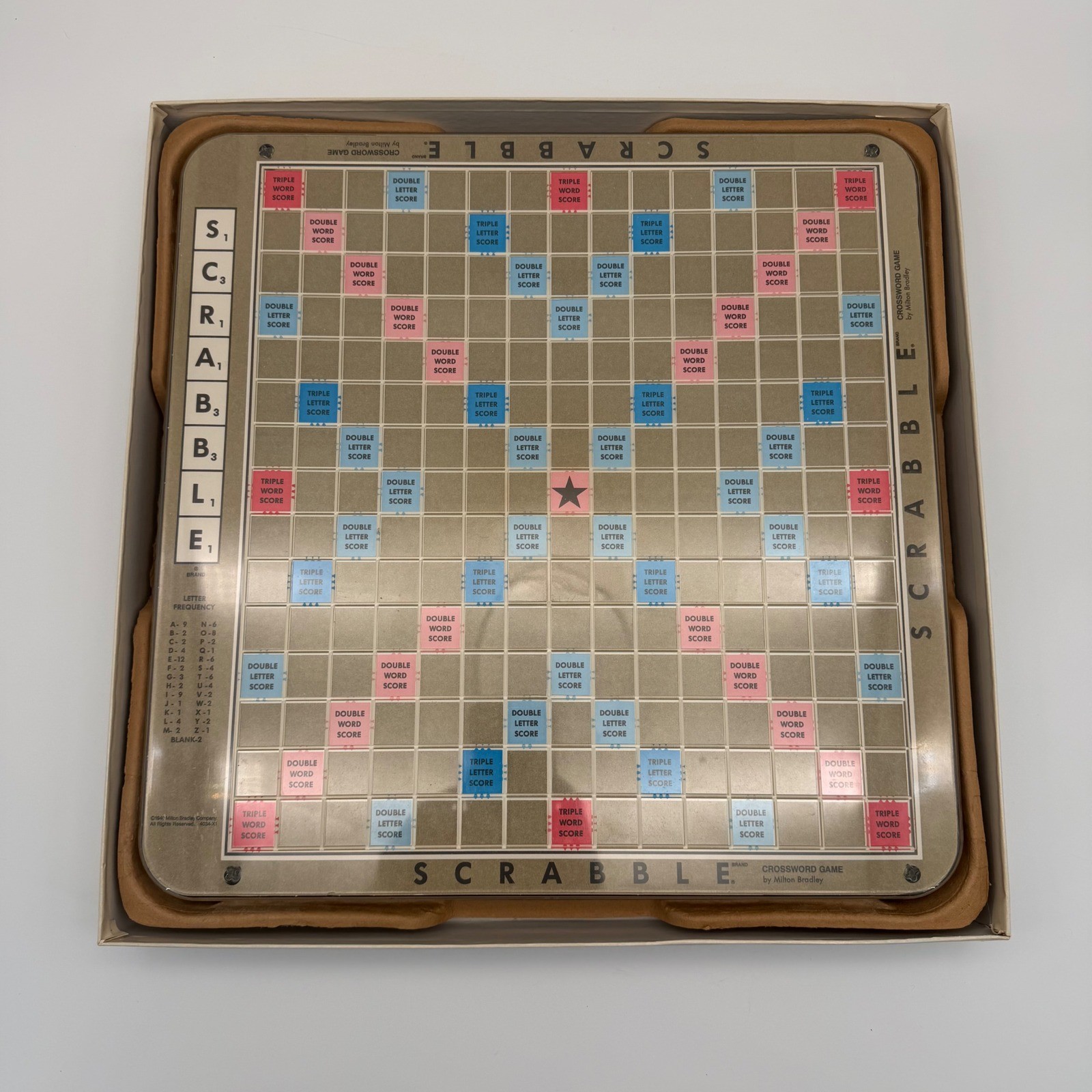 Vintage 1989 Scrabble Deluxe Edition Board Game Rotating Turntable 100% Complete