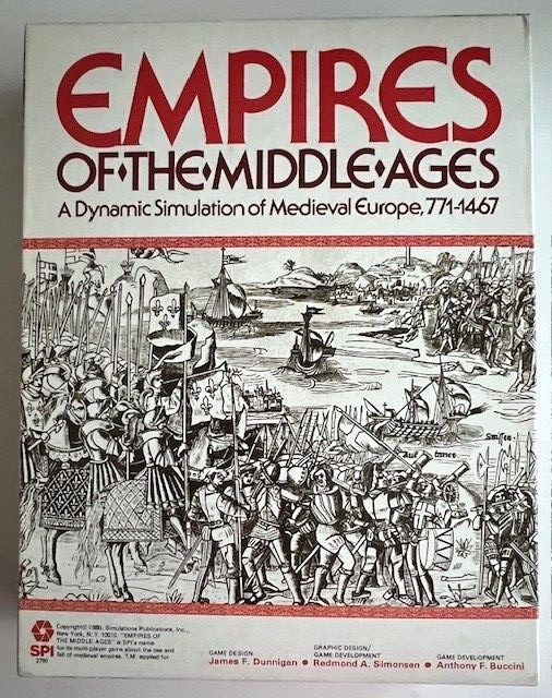 Empires of the Middle Ages, Vintage SPI- 1980. UNPUNCHED.
