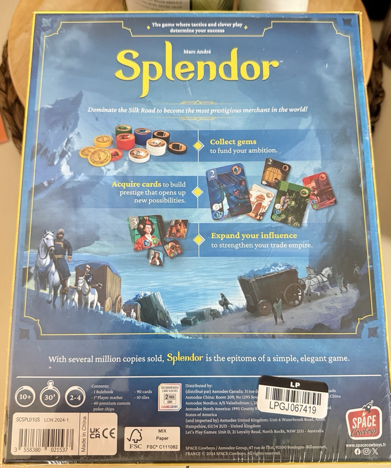 Splendor Board Game (Packaging May Vary) – Master the Art of Wealth and Prestige