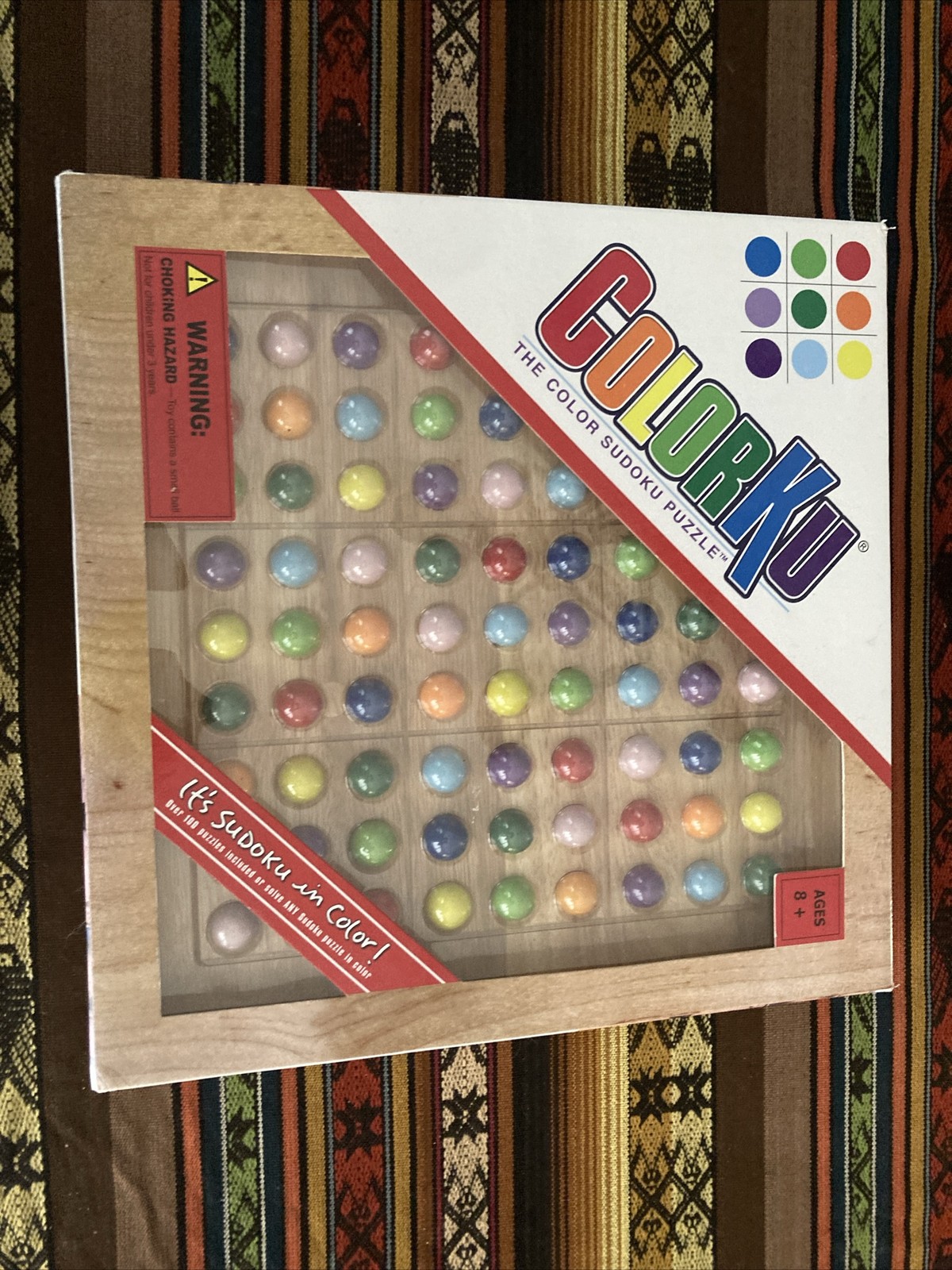 ColorKu Color Sudoku Game Solid Wood Balls Puzzle Cards Solutions 100% Complete