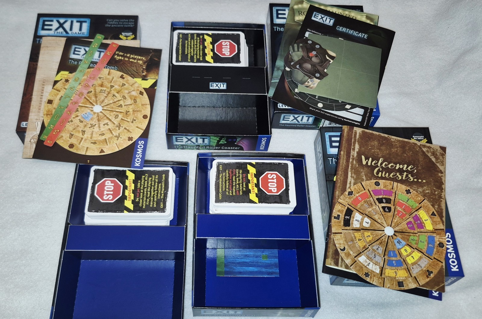 EXIT The Game Lot Of 7 – Excellent Condition Escape Jigsaw Puzzle Games Kosmos