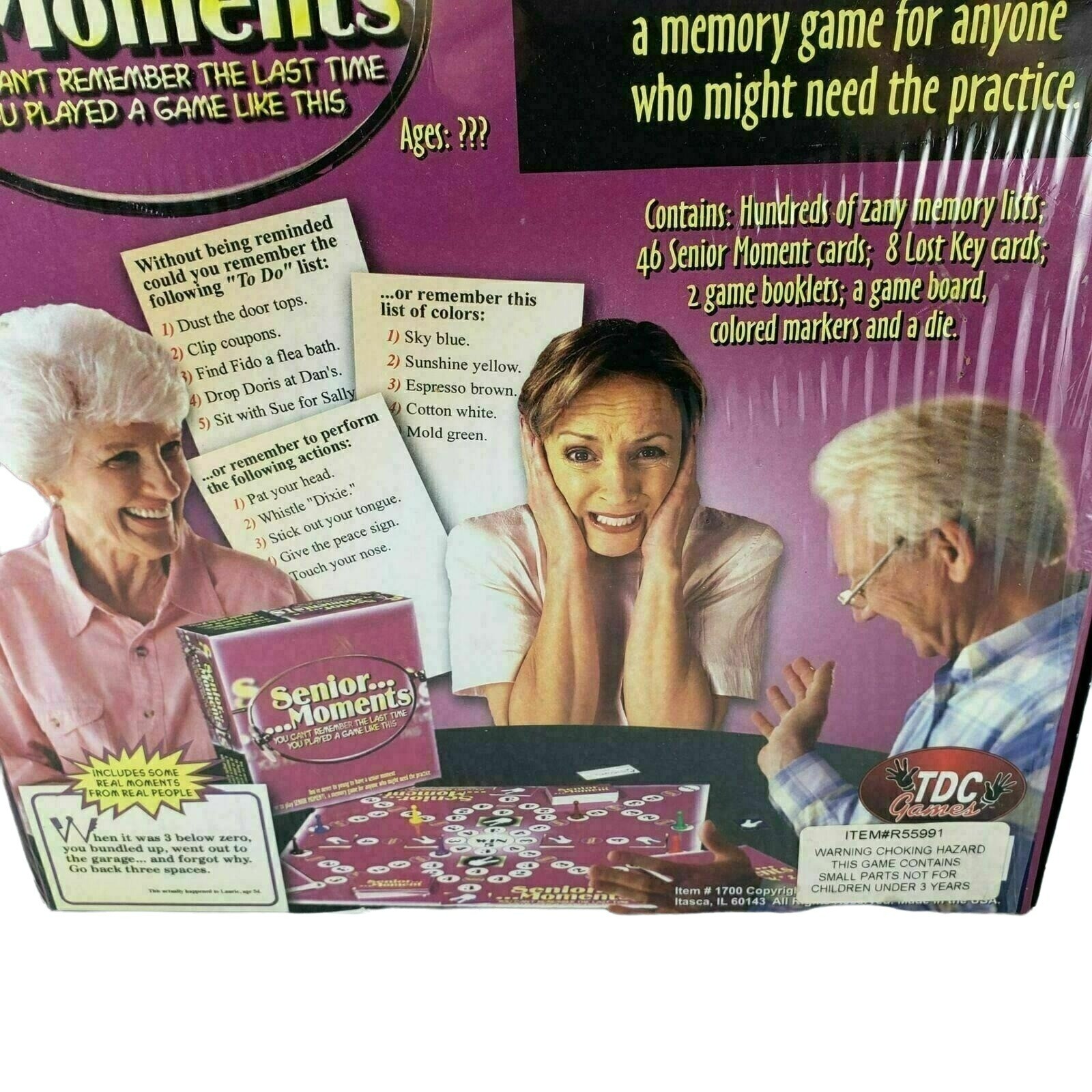Senior Moments Game Family Party Humorous Memory Age 12 and Up New Sealed
