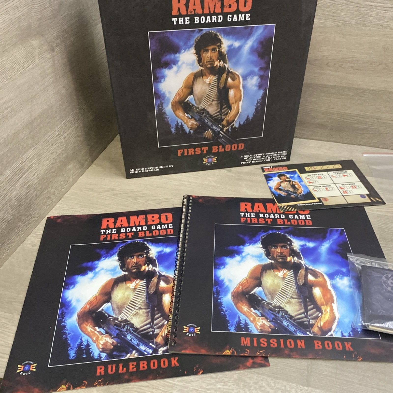 Everything Epic Board Game Rambo – The Board Game – First Blood Box EX/NM