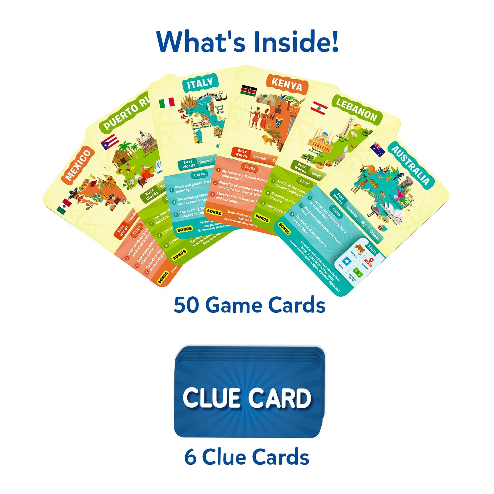 Guess 10 Countries World Card Games Educational Travel Trivia Gifts Ages 8 Up