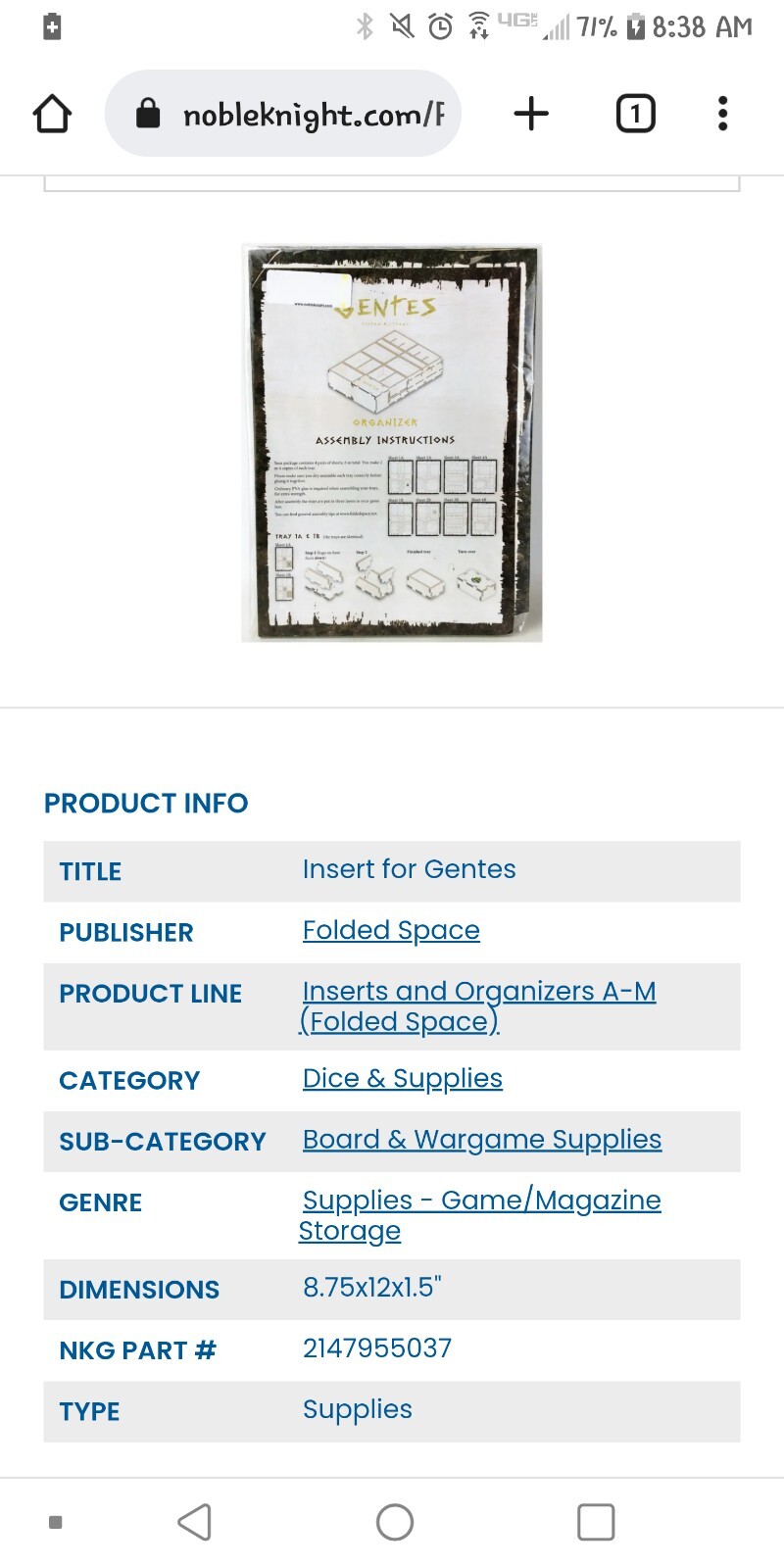 Gentes Deluxified: Folded Space Foam Insert – Tasty Minstrel 2018 Kickstarter