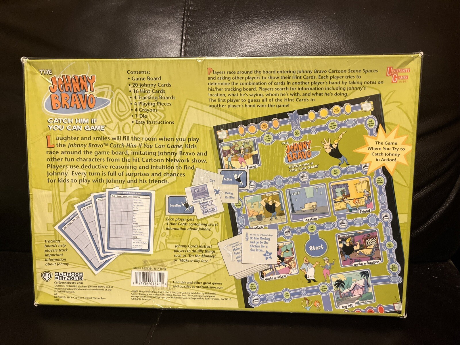 Johnny Bravo Catch Him if You Can Board Game Cartoon Network CN NOS Sealed