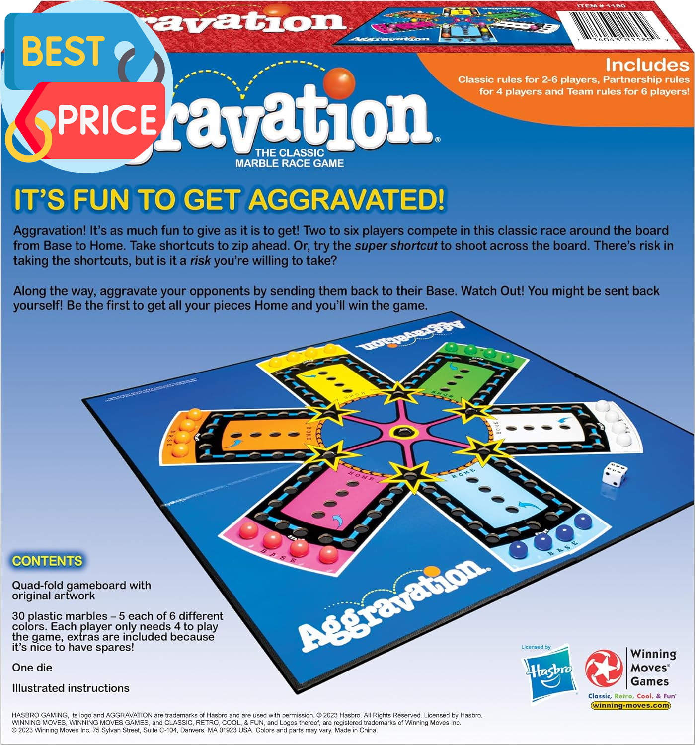 Aggravation with Retro Artwork by Games USA, the Classic Marble Race Game, Grea