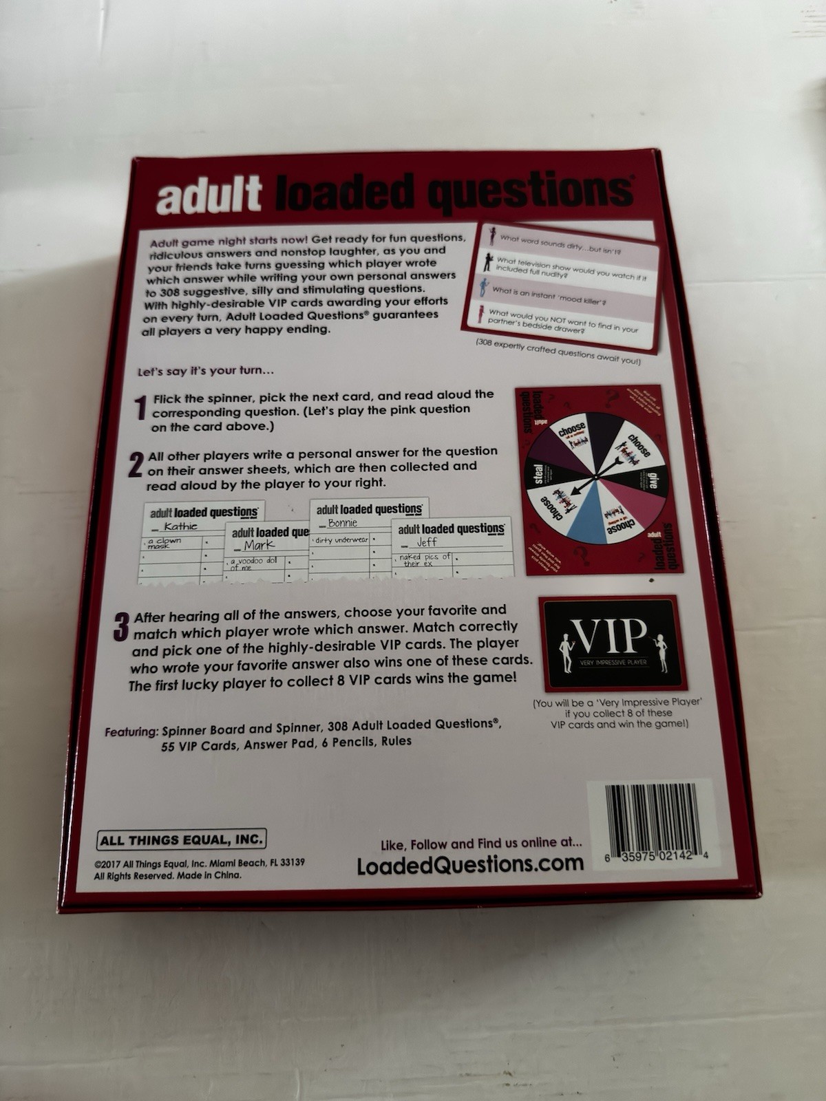 Adult Loaded Questions 2015 Edition Party Card Word Board Game 4-6 Players New