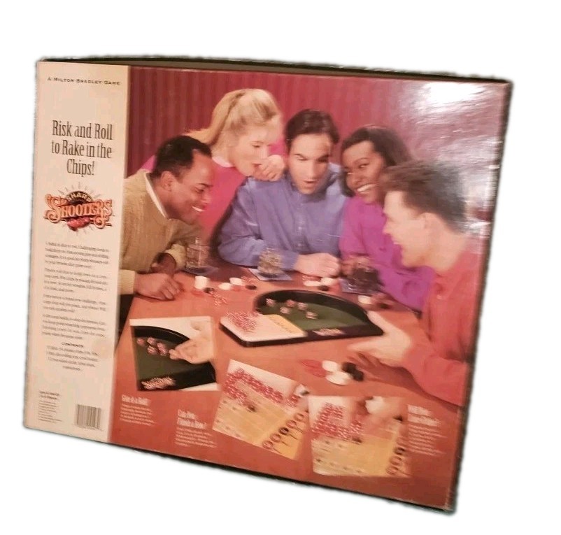Sharp Shooters Board Game Milton Bradley 1994 Complete Dice Poker Chips Cards
