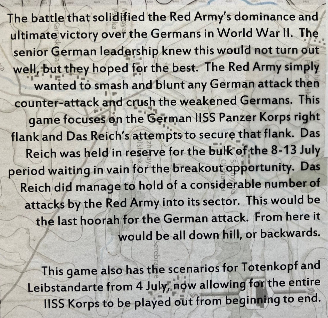 Death Ride Kursk: Das Reich (Grognard Simulations, 2015). Open Box