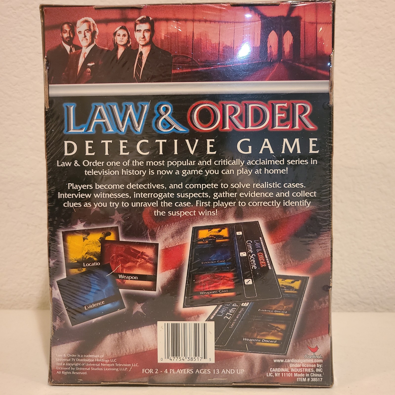 Law & Order Detective Game by Cardinal – New Unopened Box