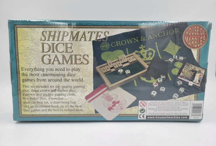 Shipmates Dice Games From Around the World- House of Marbles. New! Sealed!