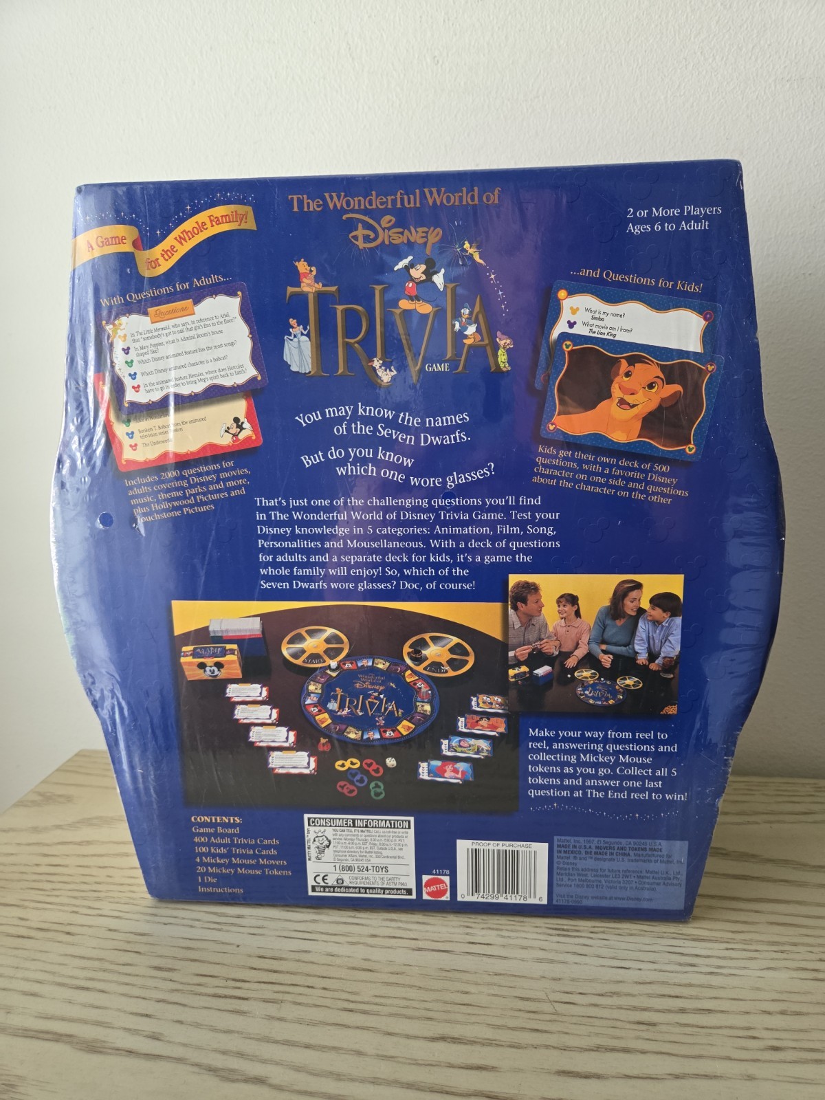 NEW The Wonderful World of Disney Trivia Game 97 Edition New Sealed