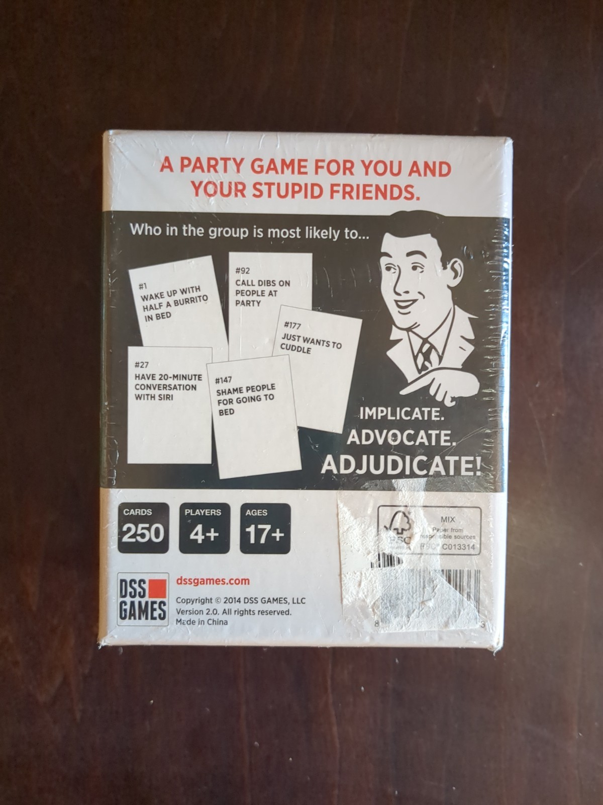 Party Game Who’s Most Likely To DSS Games Adult Card Voting Group Question New
