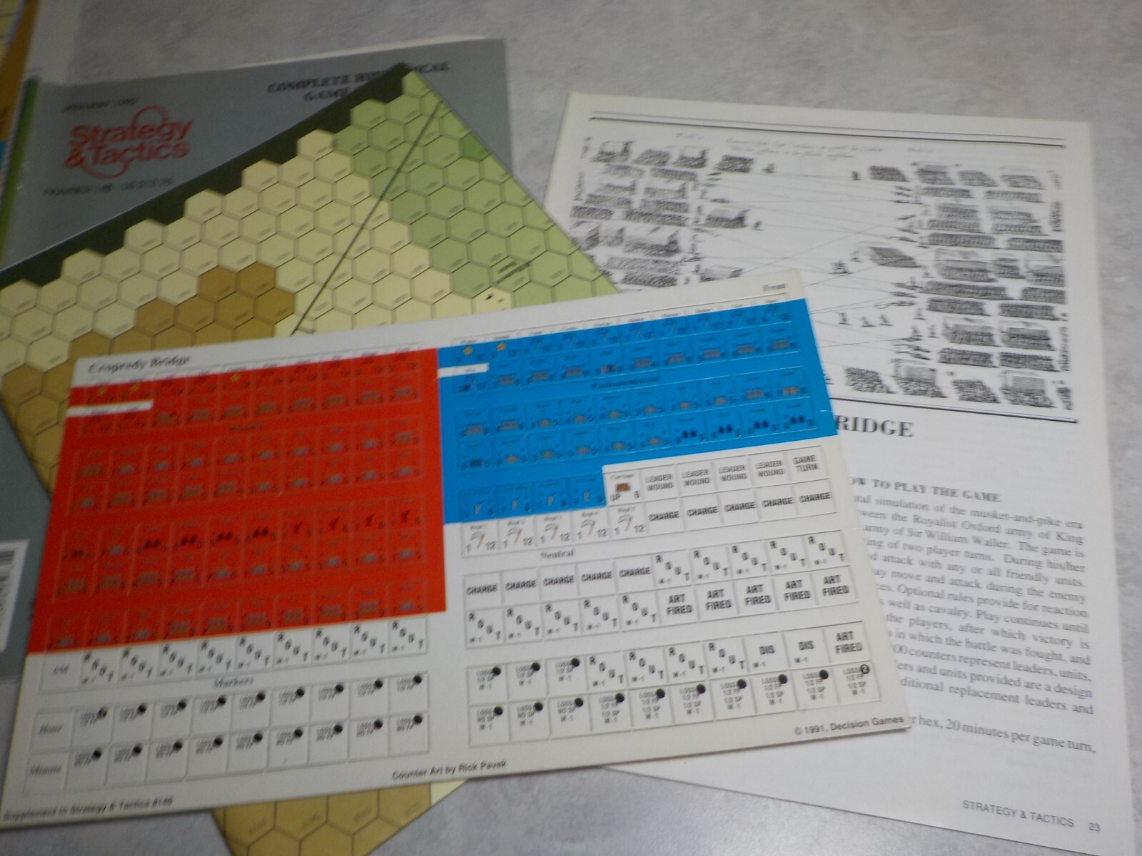 LOT 4 Strategy & Tactics/Decision Magazine War games # 143 145 146 148 UNPUNCHED