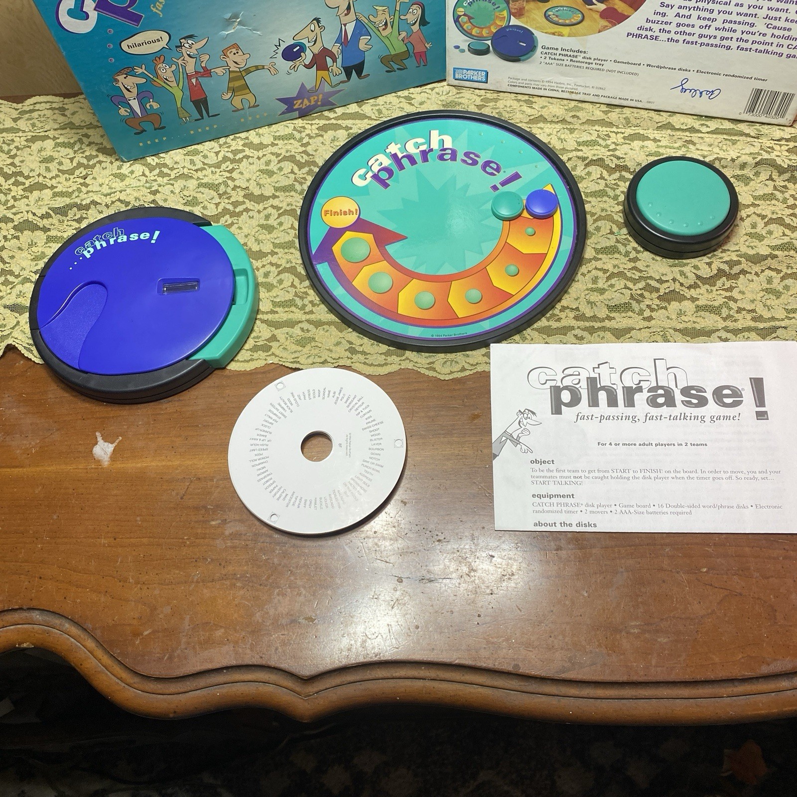 Catch Phrase Board Game by Parker Brothers 1994 Complete READ