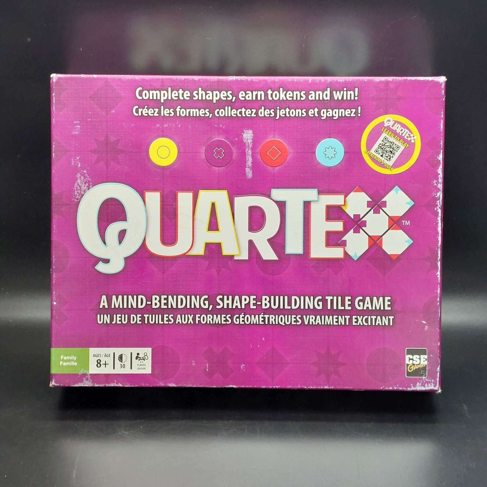 Quartex Tile Game CSE Games 100% Complete Rare Brain Mind