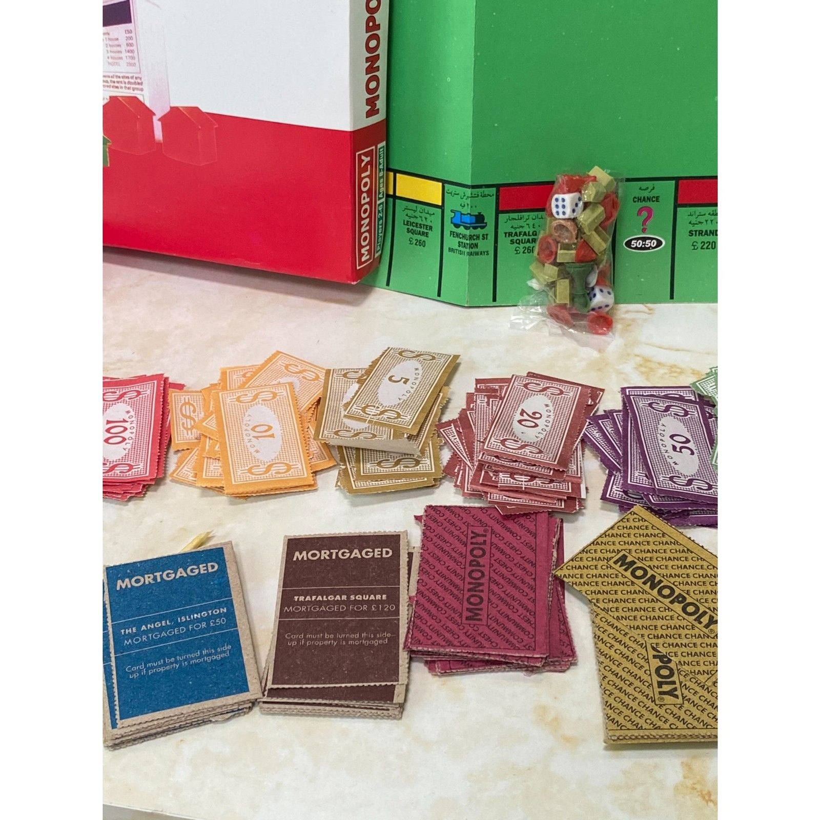 Vintage Rare Arabic Monopoly Game Complete Made in Pakistan Britain Real Estate