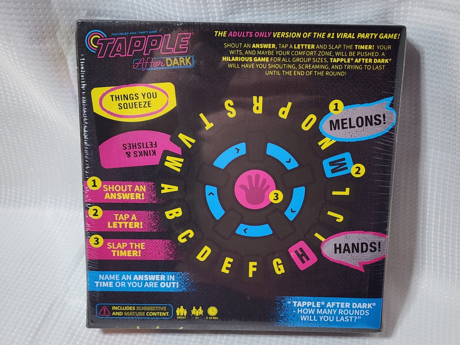 Tapple After Dark Adult Party Game Fast-Paced Word Game Ages 17+ New Sealed
