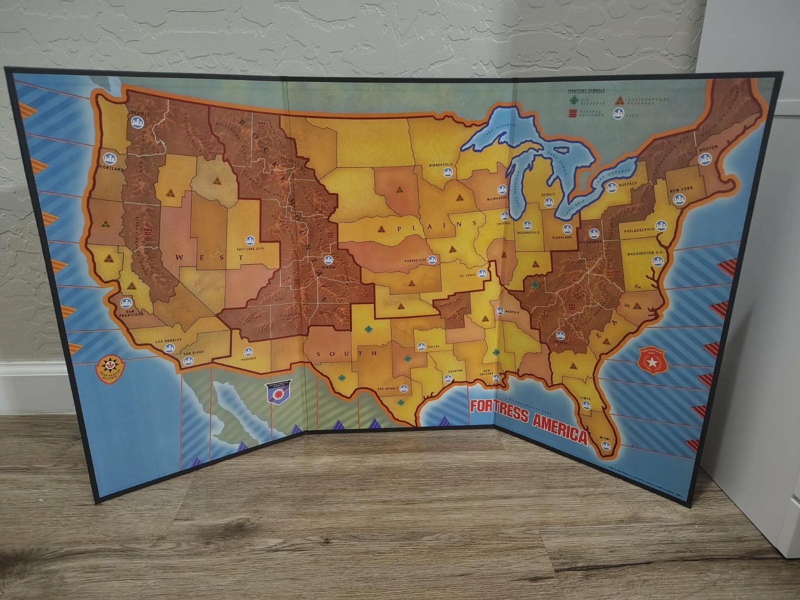 Fortress America The US Under Attack Board Game 1986 Milton Bradley Near Comp.