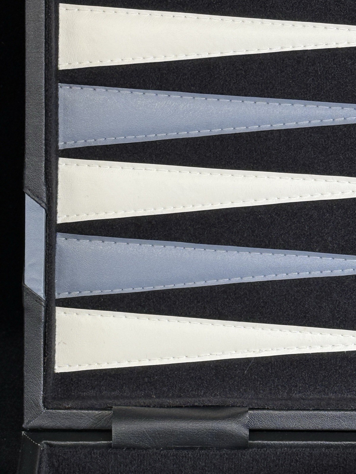 WE Games Gray/Black Leatherette Backgammon Set 10 X 15” Closed
