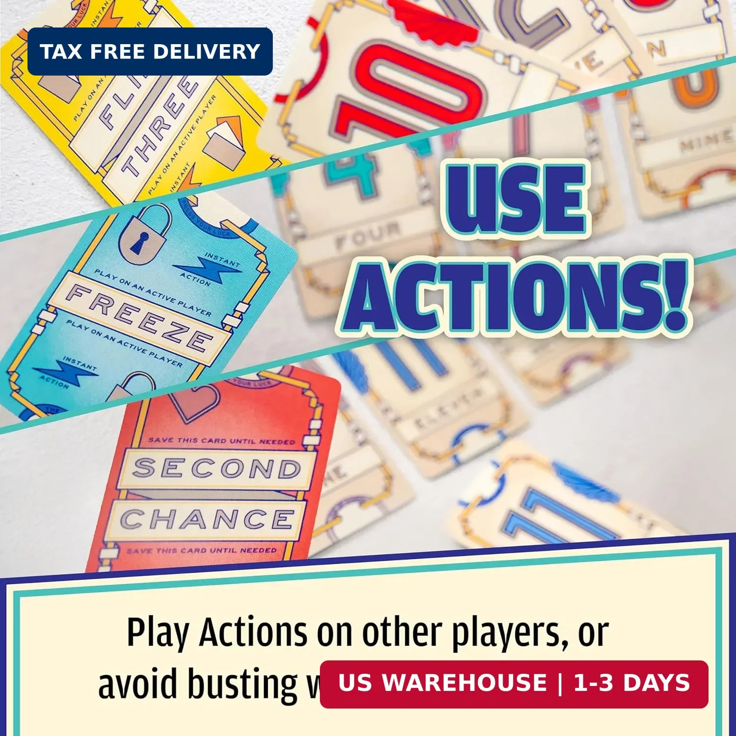 USAOPOLY Flip 7, The Ultimate Blend of Press Your Luck & Strategy, Fast-Paced Ad