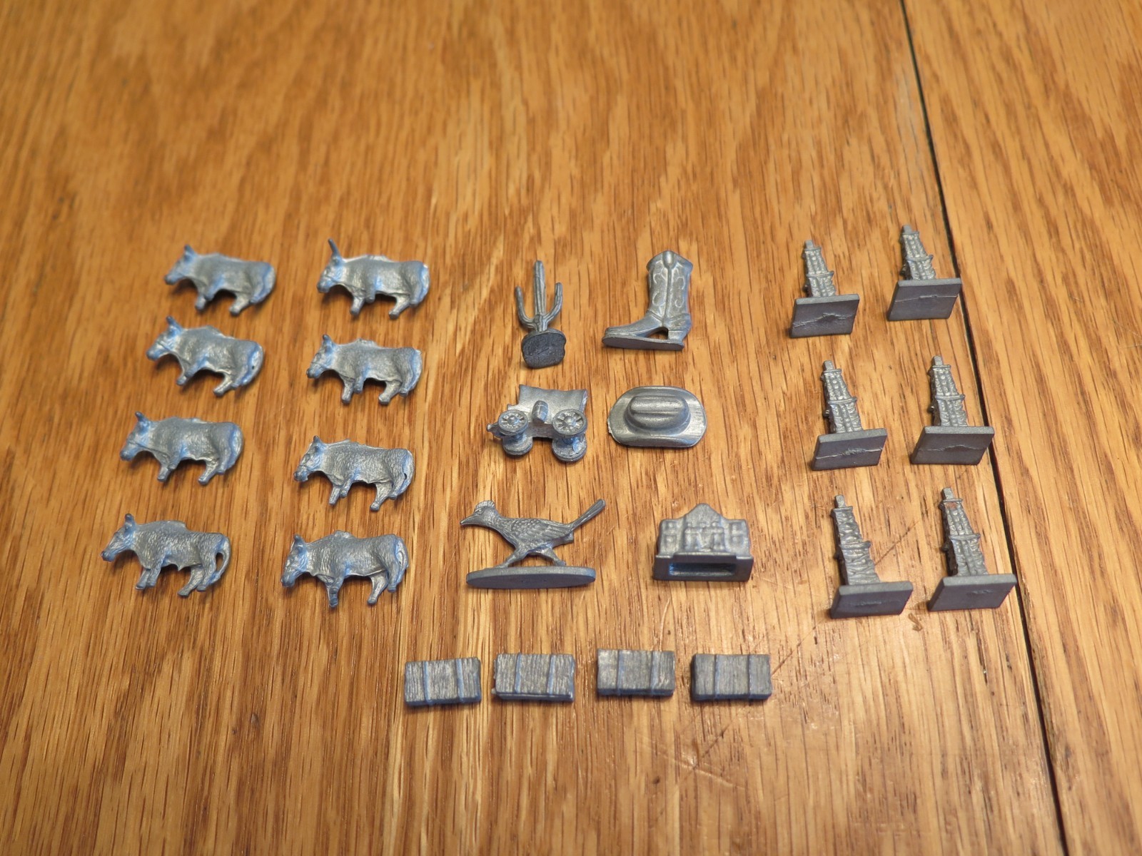 Vintage Board Game Tokens Game Pieces? Miniature Pewter Figurines? Lot of 24 Pcs