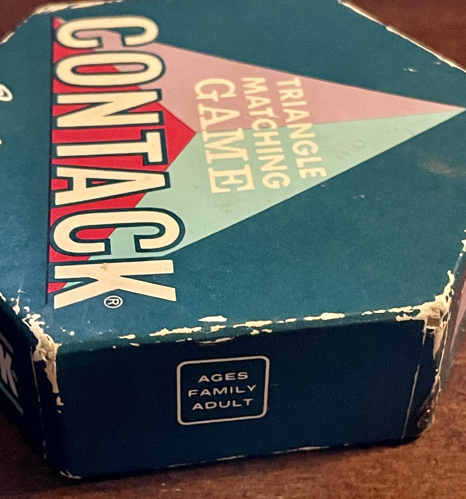 Vintage 1962 Parker Brothers Triangle Tiles Matching Game “Contack”