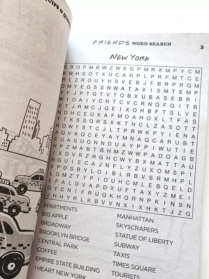 2 new – THE OFFICE vol. 02 & FRIENDS vol. 01 – word search with pages to color