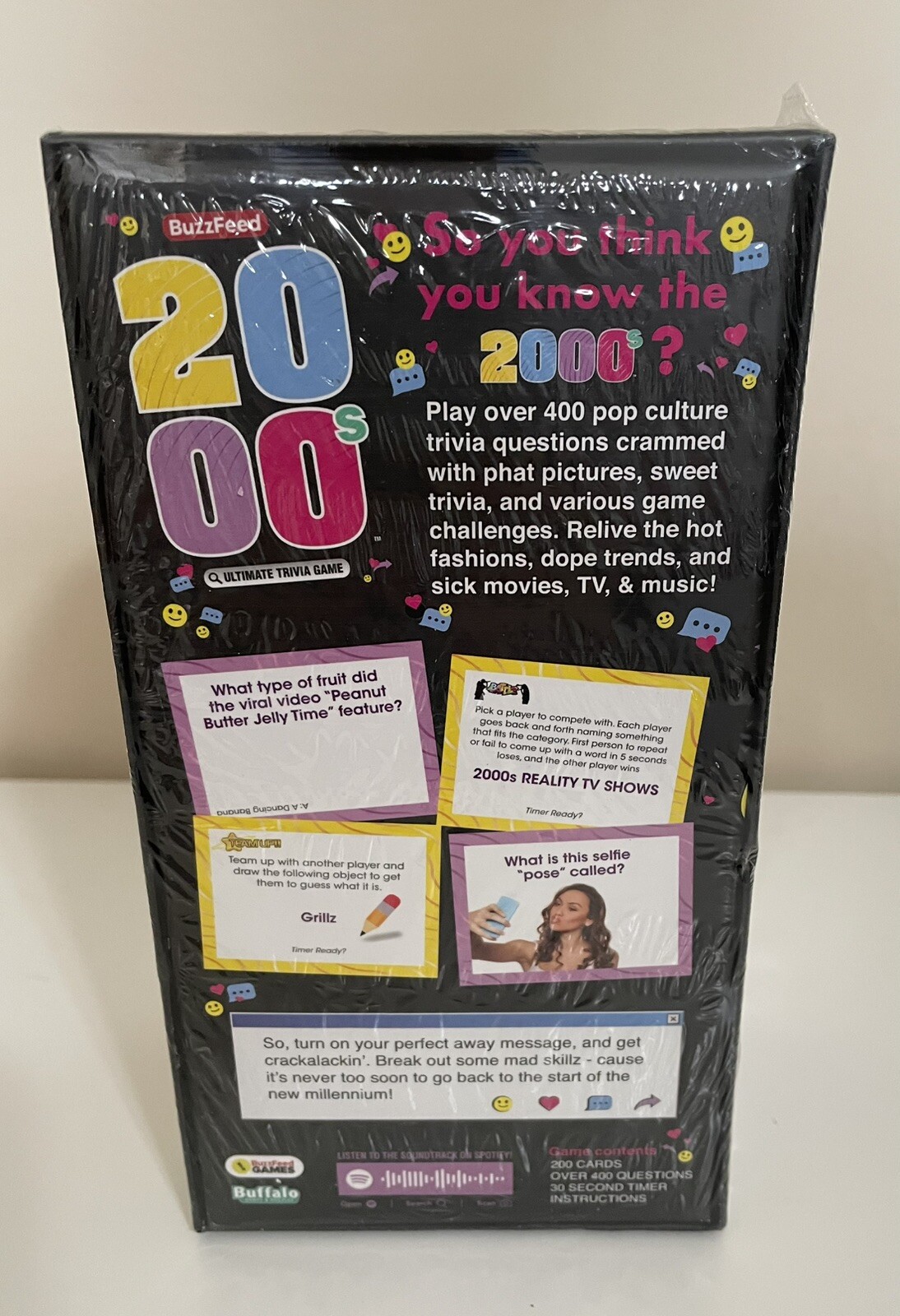 BuzzFeed 2000s Ultimate Trivia Game 3+ Players Ages 14+ 200 Cards Party Game