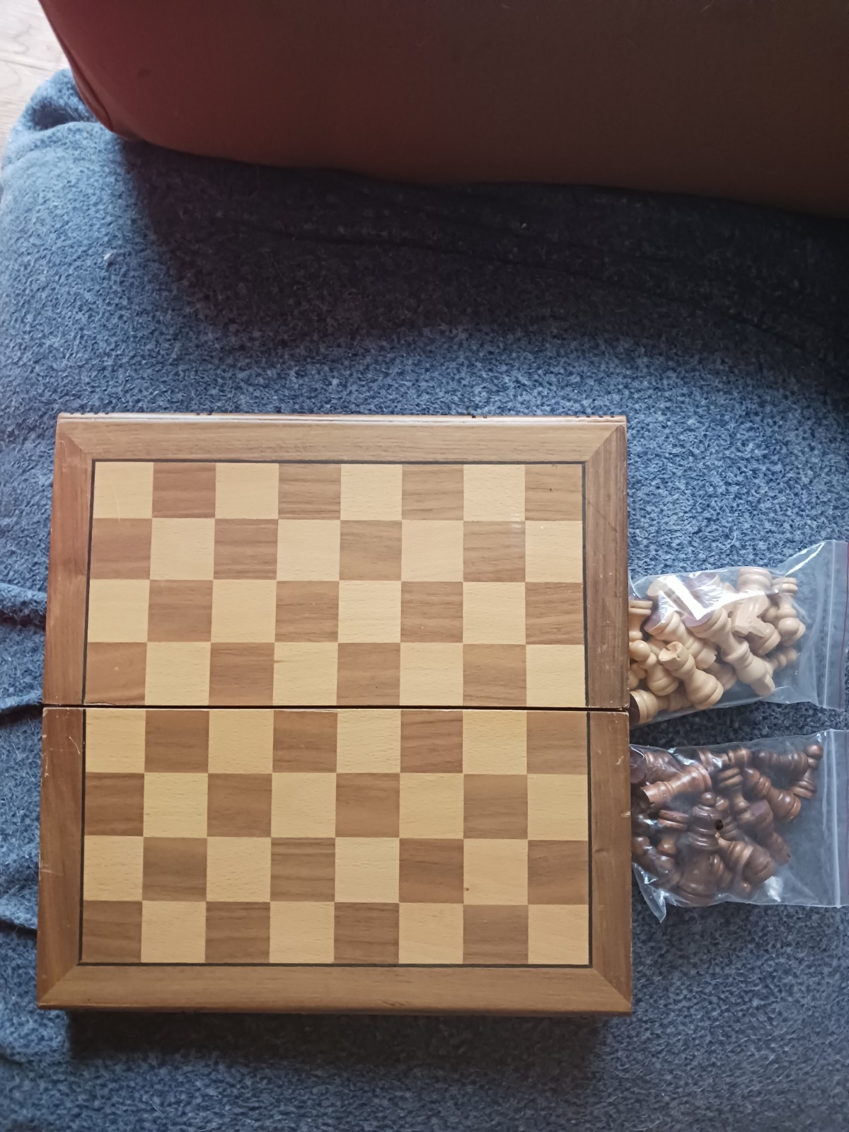 Wooden Folding Chessboard Set