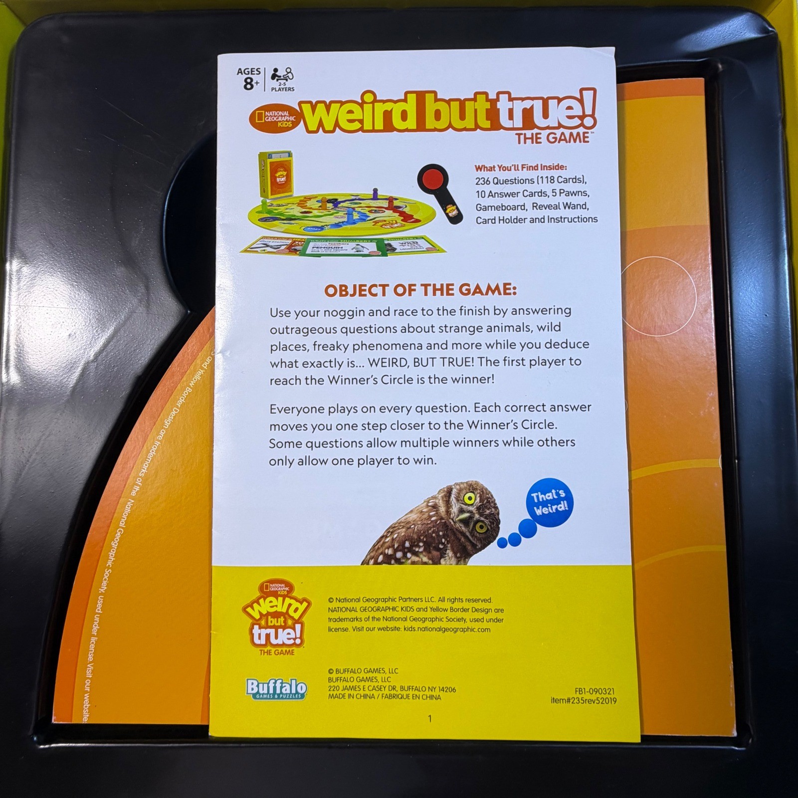 National Geographic Kids Weird But True! The Game Buffalo Games Trivia 2021
