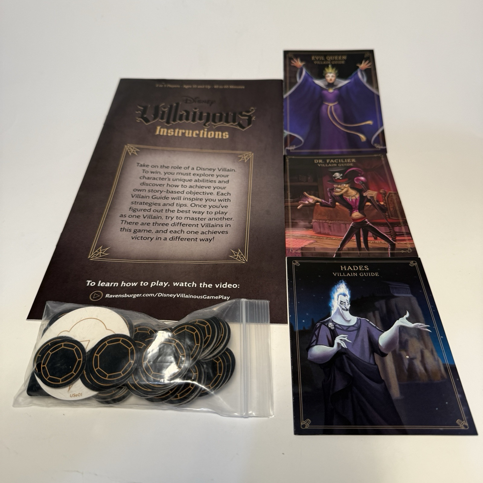 Disney Villainous Wicked to the Core COMPLETE Ravensburger 2019 Stand Alone Game