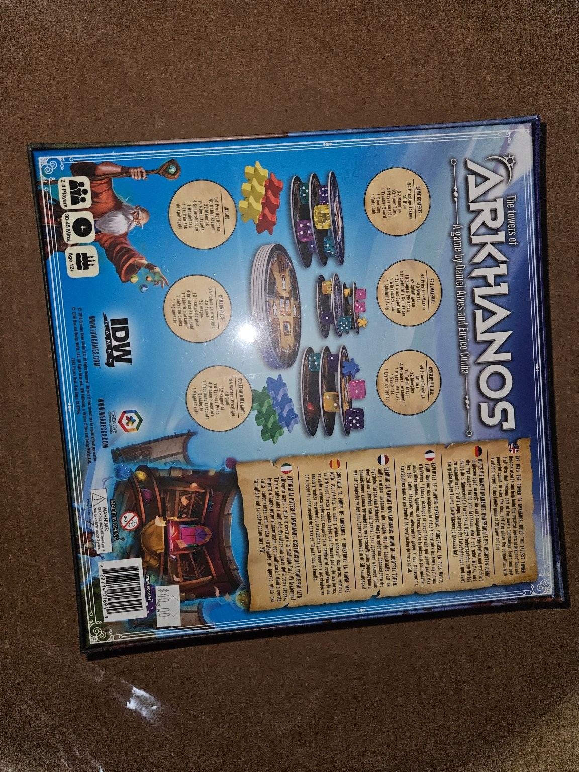 The Towers of Arkhanos IDW Games Board Game 2-4 Players Ages 12+